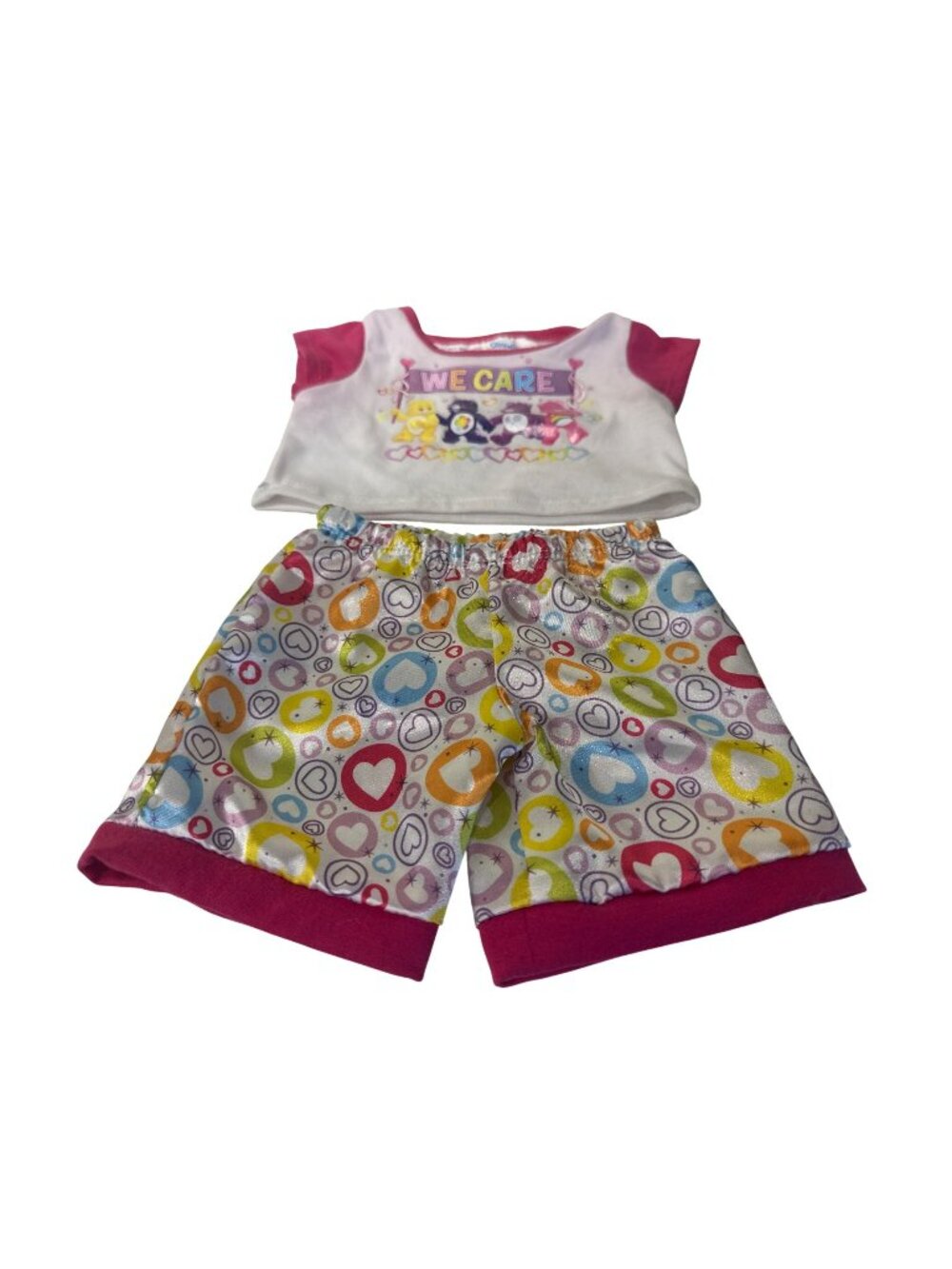 Build a Bear Care Bears We Care Heart 2 piece Pajamas set BABW Outfit Clothing